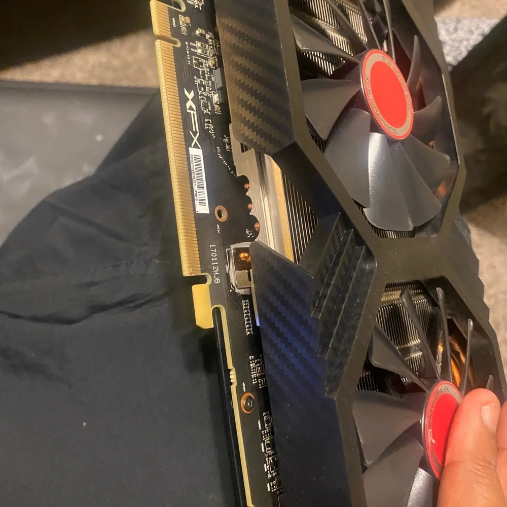 AMD Graphics Card with Black and Copper Design